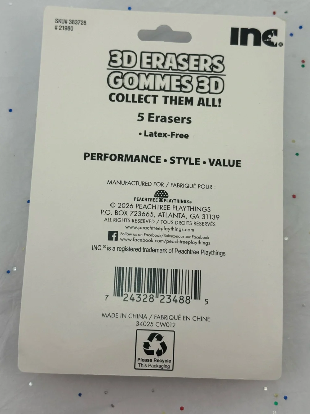 3D Eraser bundle (2 packs 10 erasers total)